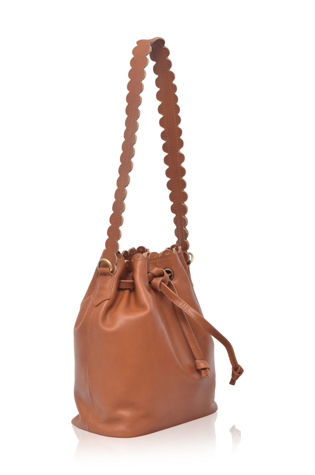 Luisa Scalloped Bucket Bag